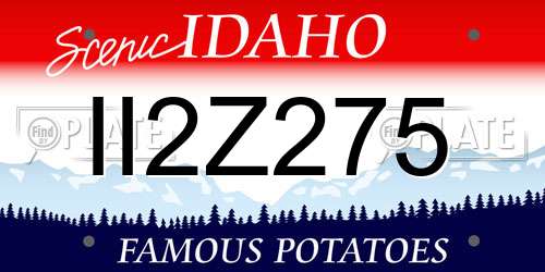II2Z275 Idaho License Plate