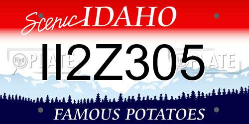 II2Z305 Idaho License Plate