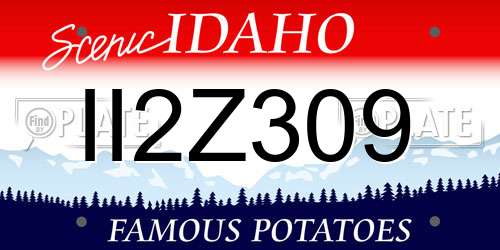 II2Z309 Idaho License Plate