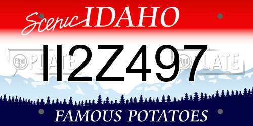 II2Z497 Idaho License Plate