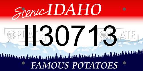 II30713 Idaho License Plate