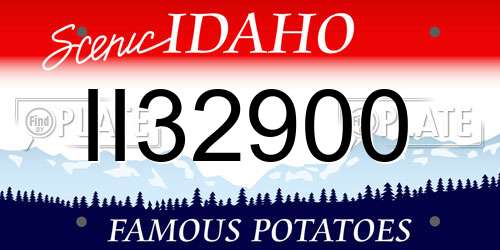 II32900 Idaho License Plate