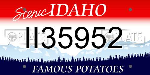 II35952 Idaho License Plate
