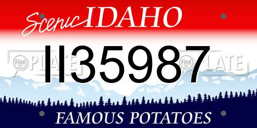 II35987 Idaho License Plate