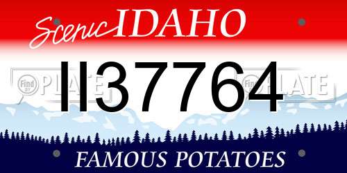 II37764 Idaho License Plate