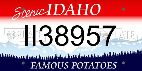 II38957 Idaho License Plate