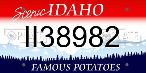 II38982 Idaho License Plate