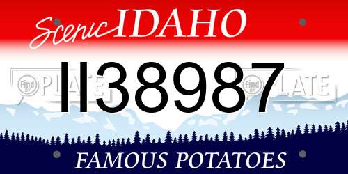 II38987 Idaho License Plate