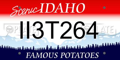 II3T264 Idaho License Plate