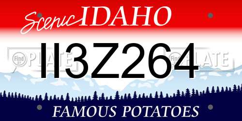 II3Z264 Idaho License Plate