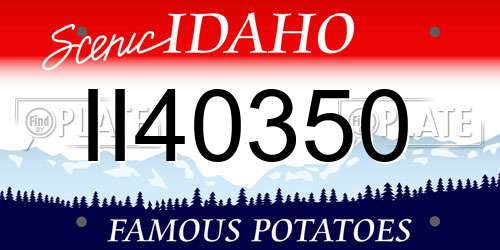 II40350 Idaho License Plate