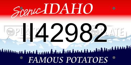 II42982 Idaho License Plate