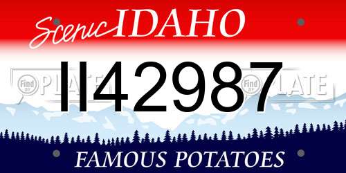 II42987 Idaho License Plate