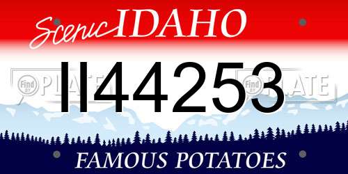 II44253 Idaho License Plate