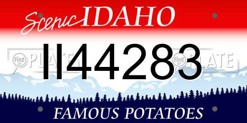II44283 Idaho License Plate