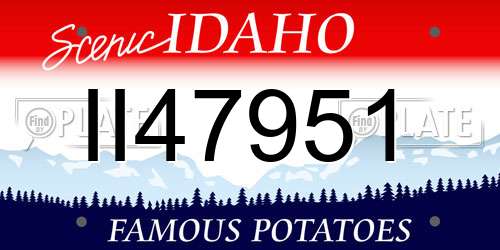 II47951 Idaho License Plate