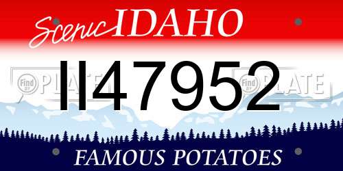 II47952 Idaho License Plate