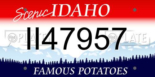 II47957 Idaho License Plate
