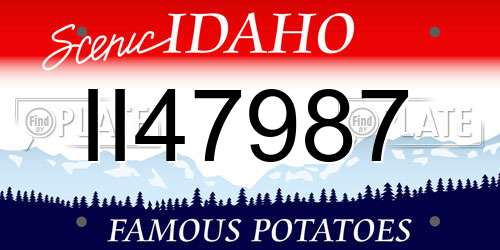 II47987 Idaho License Plate