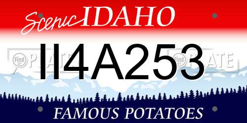 II4A253 Idaho License Plate