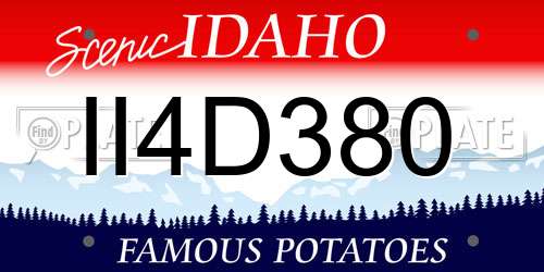 II4D380 Idaho License Plate