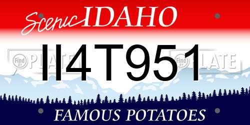 II4T951 Idaho License Plate
