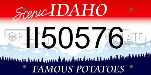 II50576 Idaho License Plate