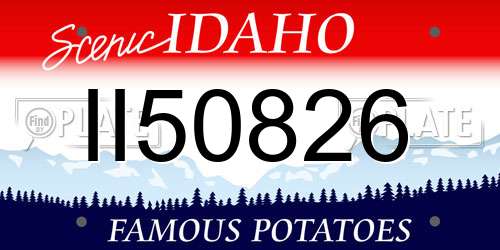 II50826 Idaho License Plate