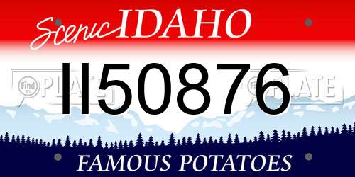 II50876 Idaho License Plate
