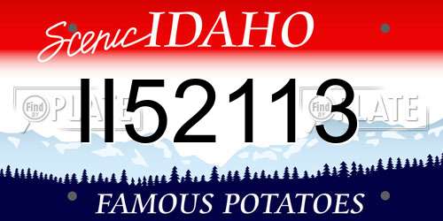 II52113 Idaho License Plate