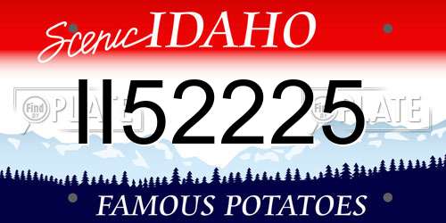 II52225 Idaho License Plate