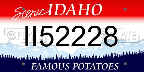 II52228 Idaho License Plate
