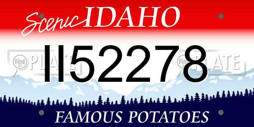 II52278 Idaho License Plate