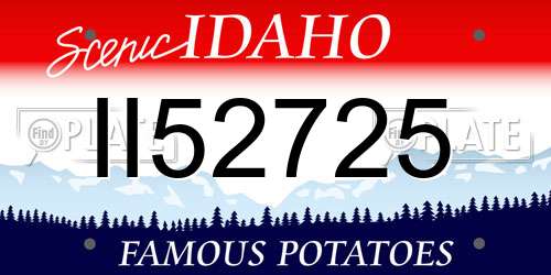 II52725 Idaho License Plate
