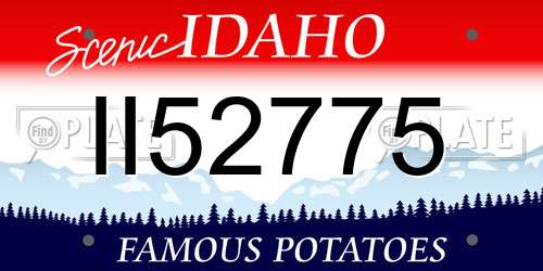 II52775 Idaho License Plate