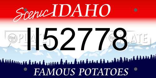 II52778 Idaho License Plate