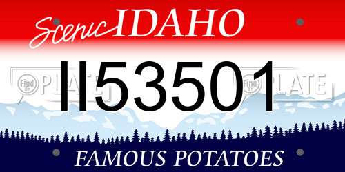 II53501 Idaho License Plate