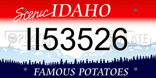 II53526 Idaho License Plate