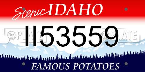 II53559 Idaho License Plate