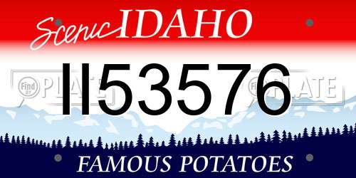 II53576 Idaho License Plate