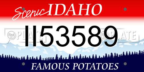 II53589 Idaho License Plate