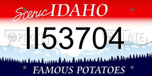 II53704 Idaho License Plate