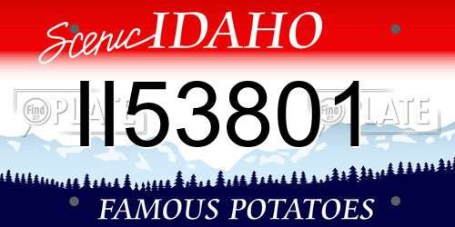 II53801 Idaho License Plate