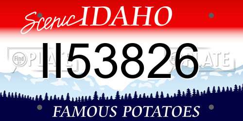 II53826 Idaho License Plate