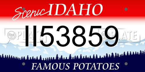 II53859 Idaho License Plate