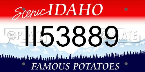 II53889 Idaho License Plate