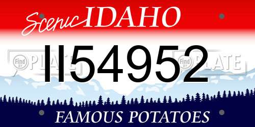 II54952 Idaho License Plate