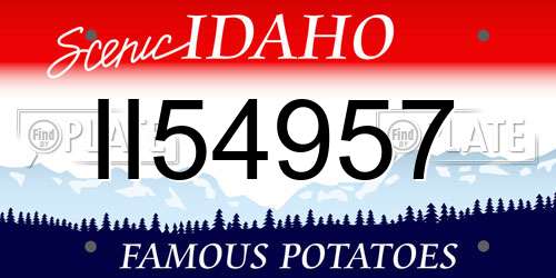 II54957 Idaho License Plate
