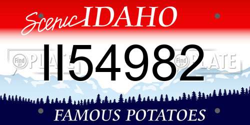 II54982 Idaho License Plate
