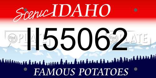II55062 Idaho License Plate